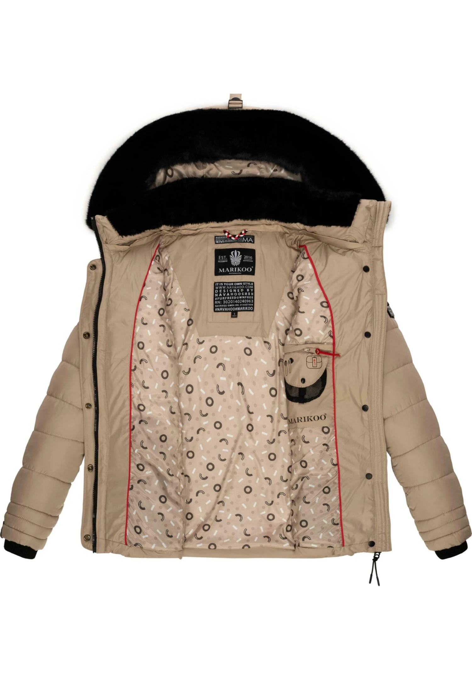 Marikoo Qesraa - Chaqueta De Invierno - Taupe 8 Marikoo Qesraa - Chaqueta De Invierno - Taupe - Imagen 6