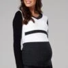 Happy Mama Jersey De Punto - Graphite & White -Tienda General De Moda 11f9867a3f8c42178ad3bdef0348c41d