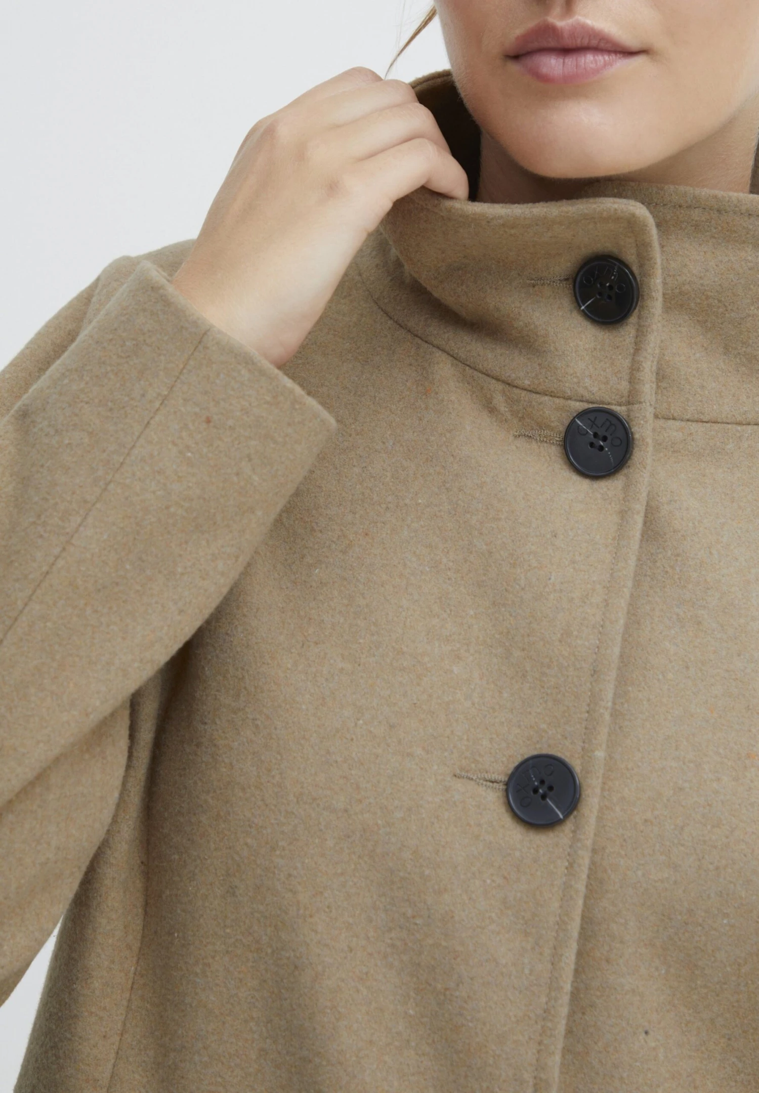 OXMO Oxvalerine - Abrigo Clásico - Dune Melange 6 OXMO Oxvalerine - Abrigo Clásico - Dune Melange - Imagen 4