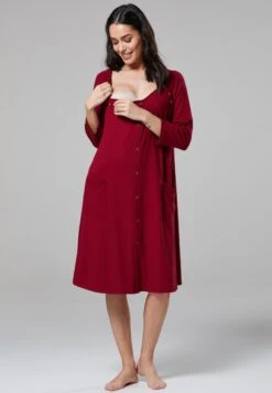 Happy Mama Maternity Skin To Skin Labor - Camisón - Crimson -Tienda General De Moda 569edce7162e4da4a2f04f25b88753a3