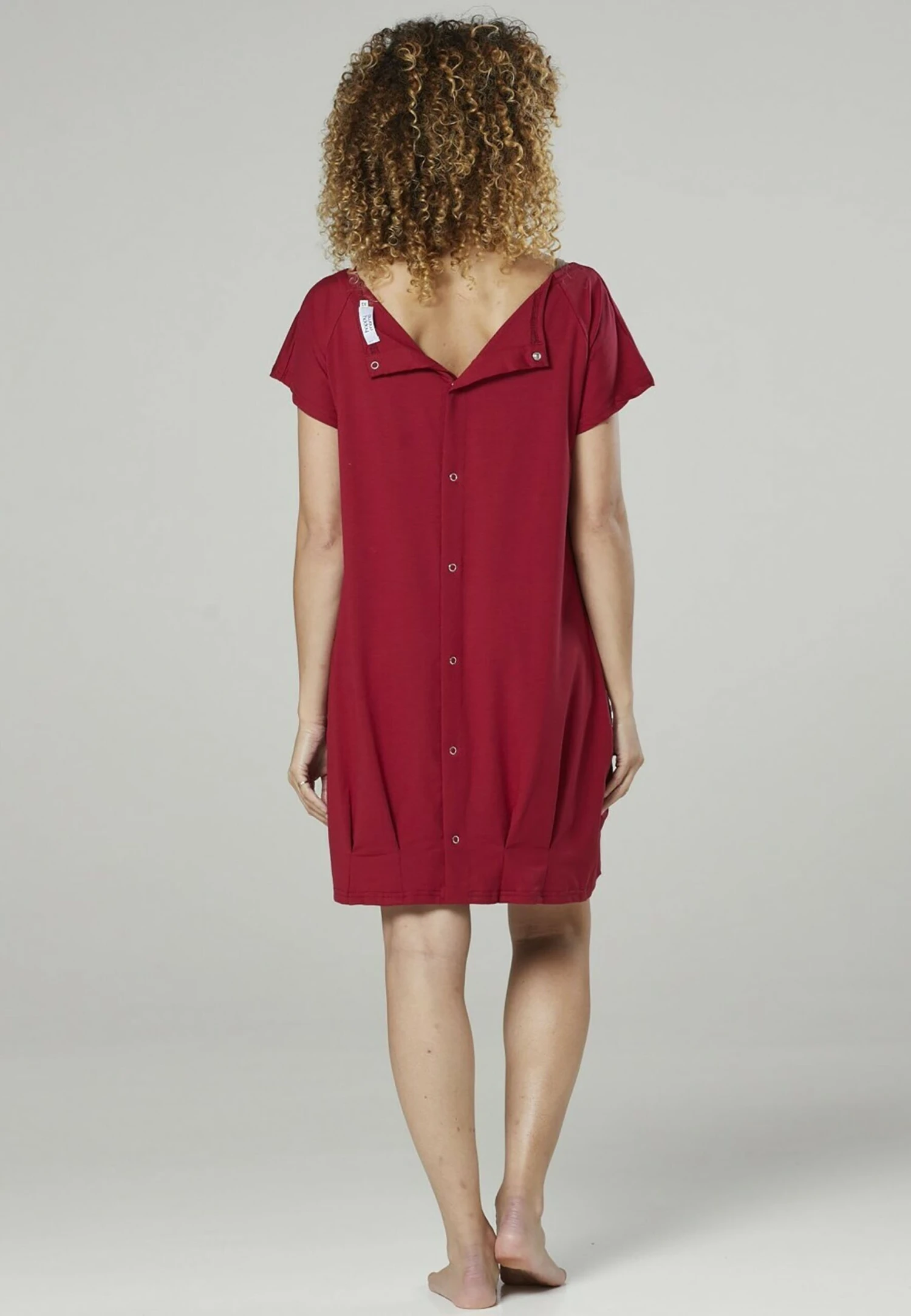 Happy Mama Maternity And Breastfeeding Nightshirt - Vestido Ligero - Red 5 Happy Mama Maternity And Breastfeeding Nightshirt - Vestido Ligero - Red - Imagen 3