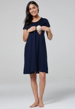 Happy Mama Labor Delivery Hospital Breastfeeding - Camisón - Navy 9 Happy Mama Labor Delivery Hospital Breastfeeding - Camisón - Navy -Tienda General De Moda 68bdcbc373eb425bb0bfdfa024faa4fc