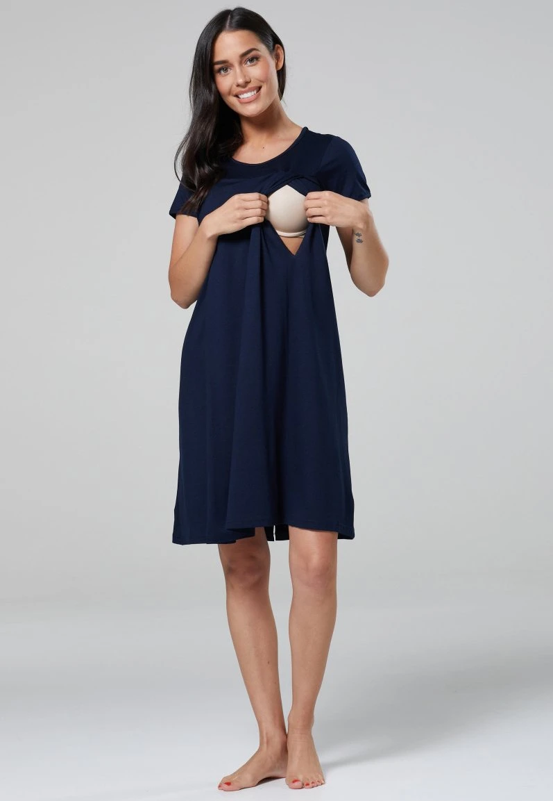 Happy Mama Labor Delivery Hospital Breastfeeding - Camisón - Navy 6 Happy Mama Labor Delivery Hospital Breastfeeding - Camisón - Navy - Imagen 4