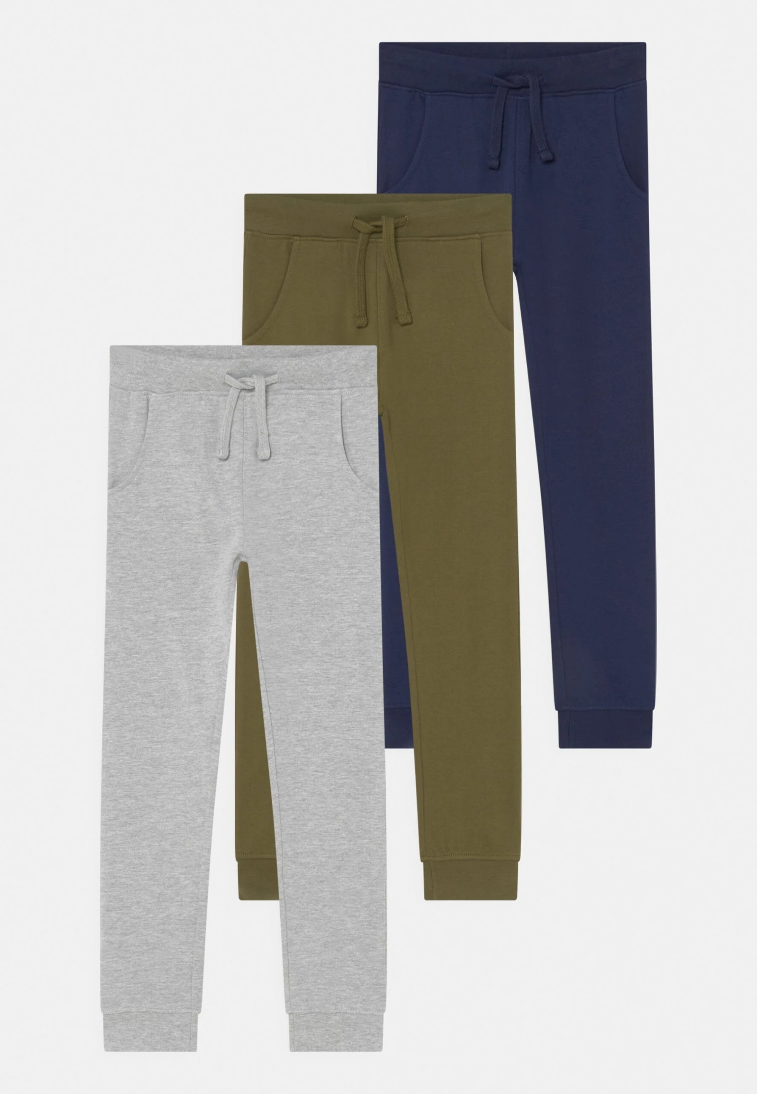 Friboo 3 Pack - Pantalones - Grey/Khaki/Dark Blue 3 Friboo 3 Pack - Pantalones - Grey/Khaki/Dark Blue