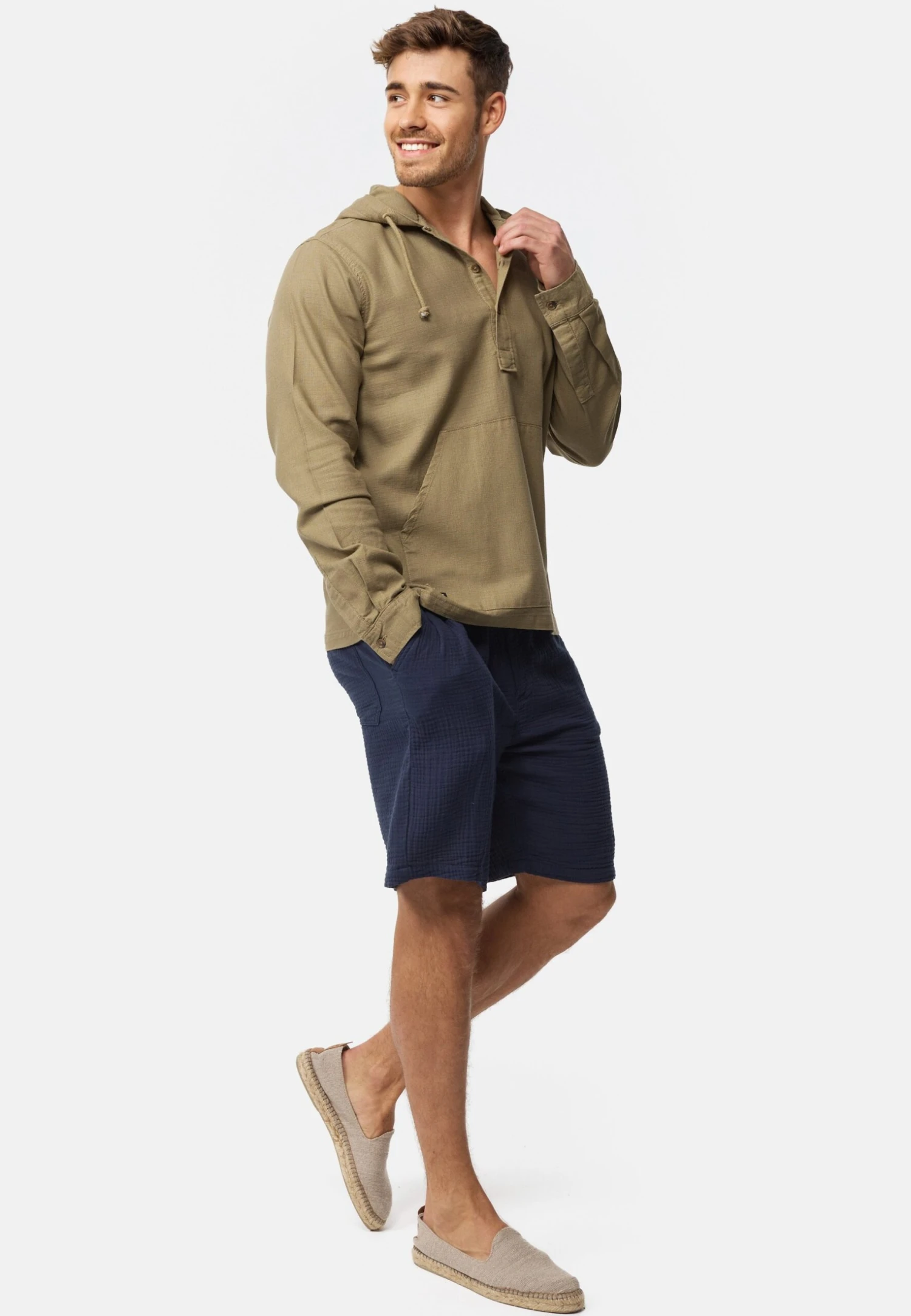 Indicode Jeans Mickie - Jersey Con Capucha - Covert Green 5 Indicode Jeans Mickie - Jersey Con Capucha - Covert Green - Imagen 3