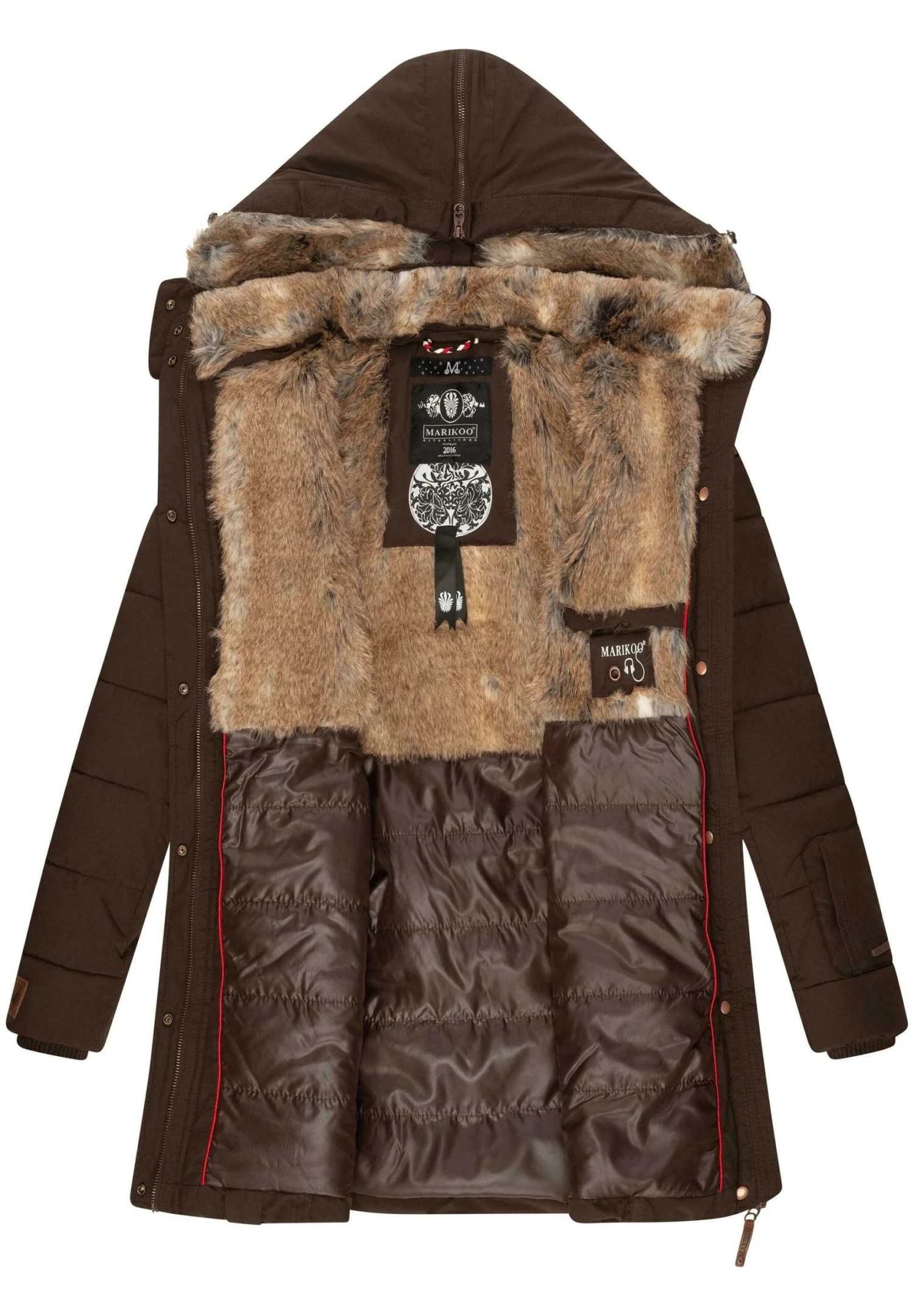 Marikoo Lieblings - Abrigo De Invierno - Dark Brown 4 Marikoo Lieblings - Abrigo De Invierno - Dark Brown - Imagen 2