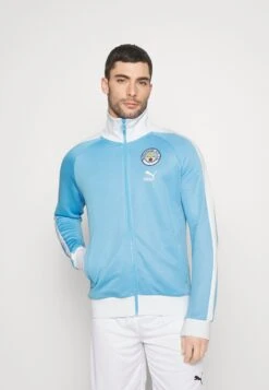 Puma Manchester City Ftbl Heritage T7 Track Jacket - Chaqueta De Entrenamiento - Light Blue/White