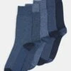 Pier One 5 Pack - Calcetines - Mottled Blue -Tienda General De Moda a08563201cda47afaa5ee1db1b1bc579