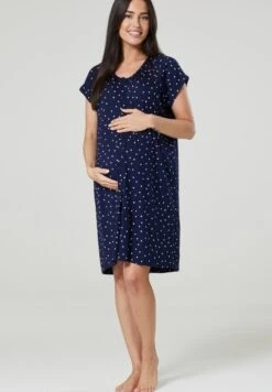 Happy Mama Set - Camisón - Navy With Dots -Tienda General De Moda f78cb5cf75d44fe08ef37323cf4d4433